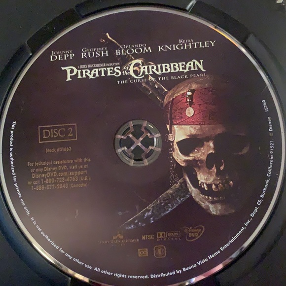 Mint Conditioned Pirates of the Caribbean DVD - Picture 6 of 7